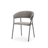 Carolyn Contoured Back Dining Side Chair | Gray Fabric with Metal, Dining Chair by Mercana, 20.5" length x 22.75" width x 31" height thumbnail 1