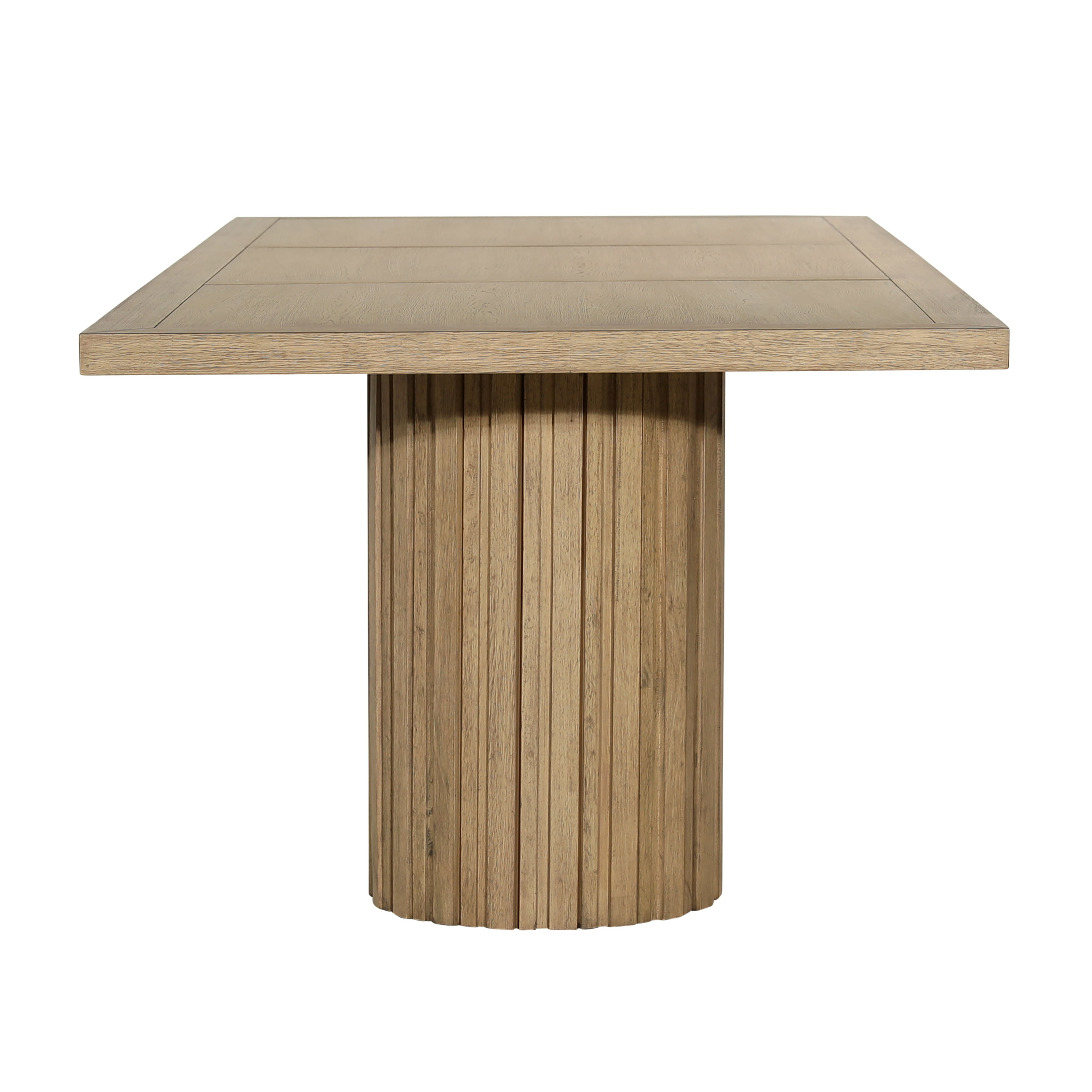 Valery Dining Table Natural 109', by Dovetail, 105.9" width x 30" height x 42" depth View 3