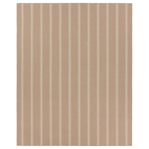 Memento Handmade Indoor/Outdoor Striped Beige/ Ivory