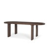 Sohan 91'L x 38'W Oval Dining Table | Dark Brown Wood | Seats 8, by Mercana, 91" length x 38" width x 30" height thumbnail 1