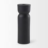 Malta Black Large Metal Candle Holder, Candles & Candle Holder by Mercana, 2.5" length x 2.5" width x 7.5" height thumbnail 5