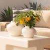 Jocasta Vase Antique White Medium, Decor by Dovetail, 9.3" width x 7.5" height x 9.3" diameter x 9.3" depth thumbnail 3