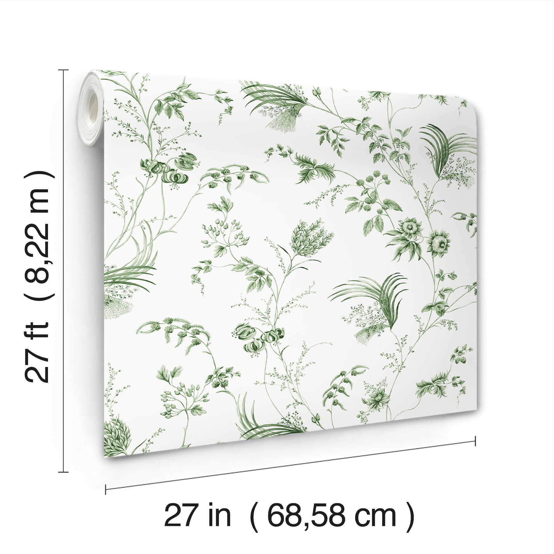 Floral Lace Green Wallpaper large image 