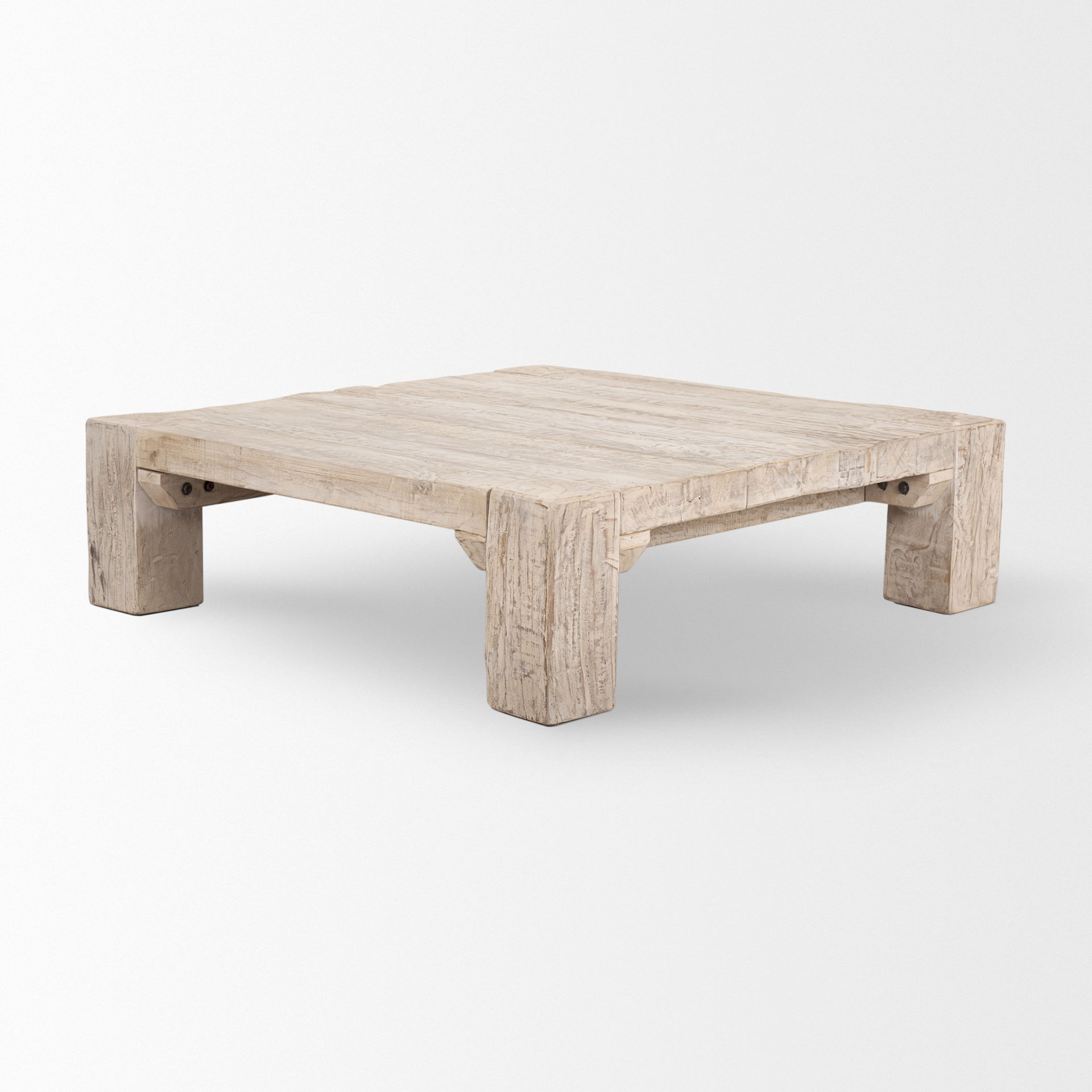 McArthur 48x48 Square Reclaimed Solid Wood Coffee Table large image 