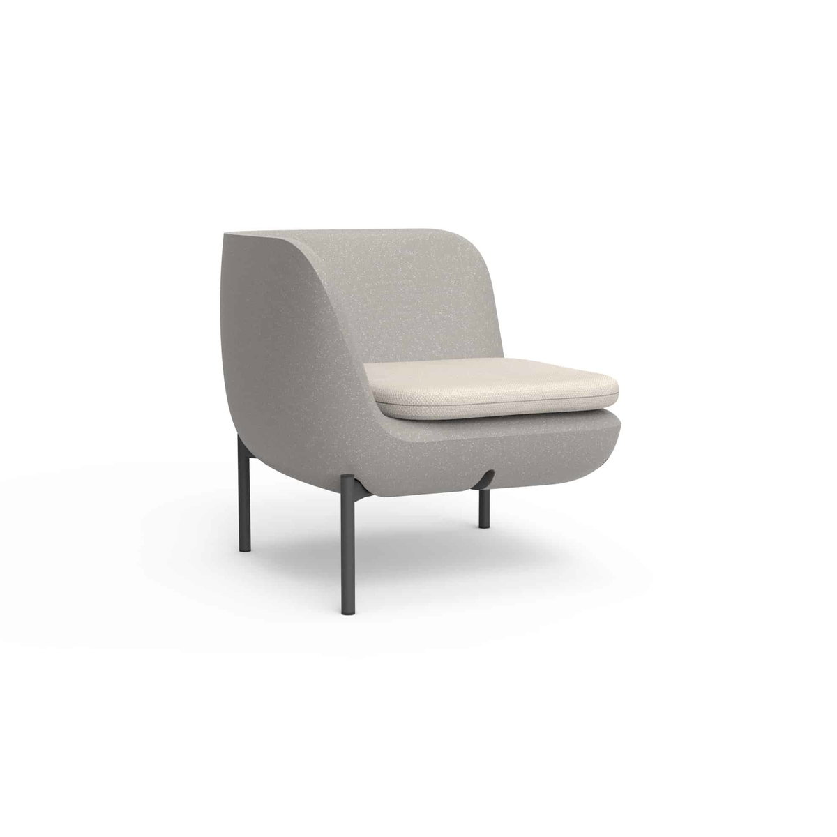 Inou Elements Corner Unit Add-on, Outdoor Furniture by Crescent Garden, 2'3.8" width x 2'2.4" height x 2'3.8" depth View 5