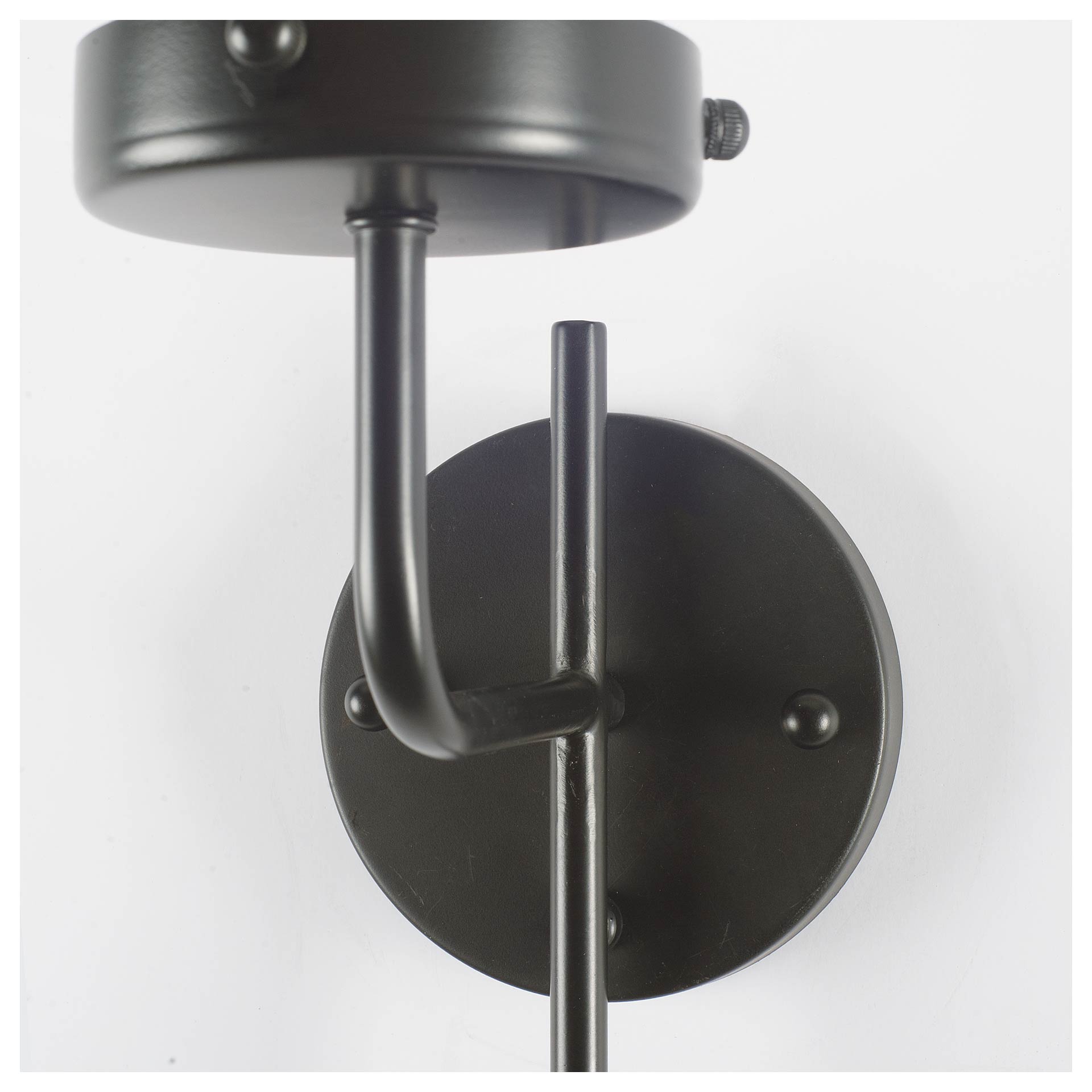 Bougeoir I I 8x20 Gray Metal Cylindrical Glass Shade Wall Sconce, by Mercana, 8" length x 4" width x 20" height View 3