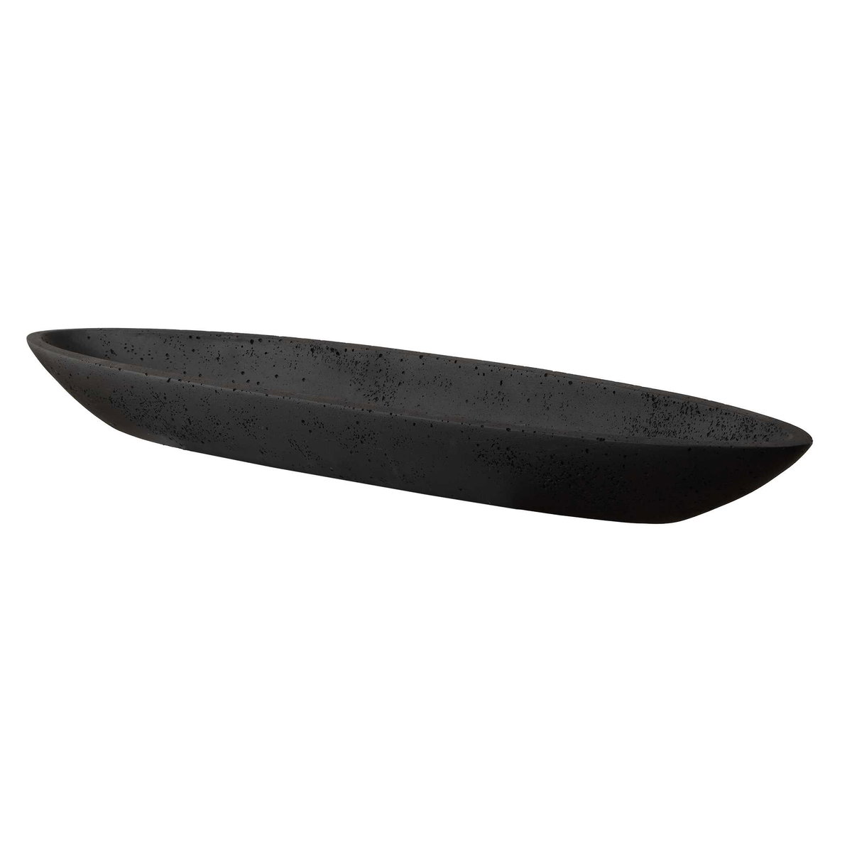 Vessel Cast Black Canoe Bowl, Decorative Tray by Uttermost, 29" width x 2.75" height x 6.5" depth View 4