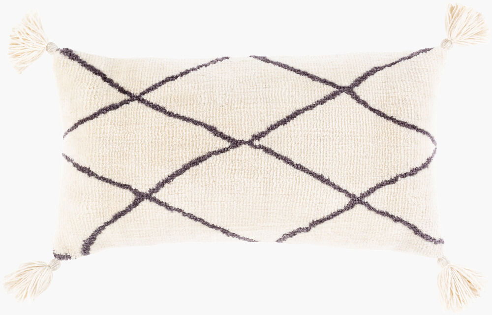 Braith Lumbar Pillow, Decorative Pillow by Surya, 14" length x 24" width