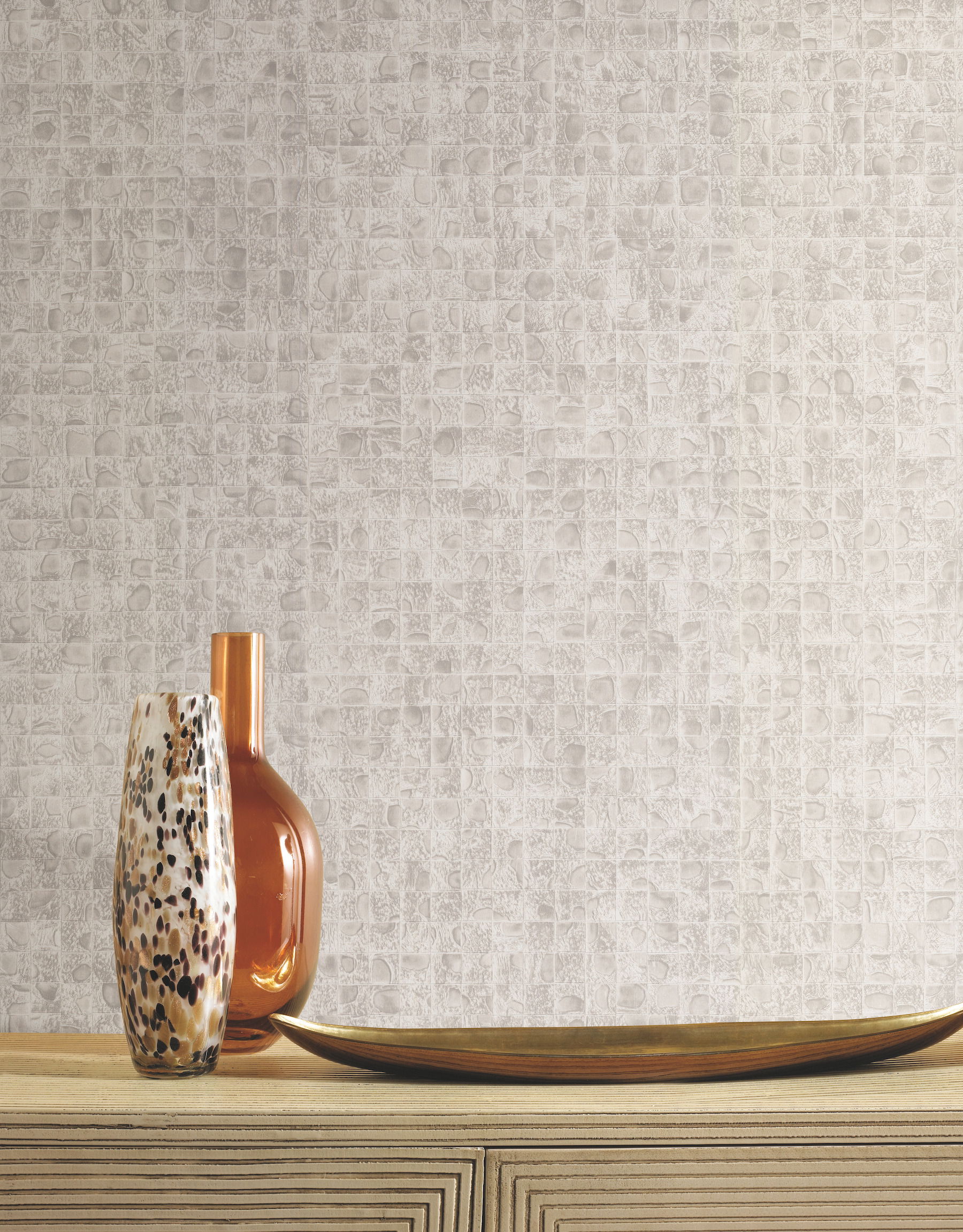 Leather Lux Off White Wallpaper large image 