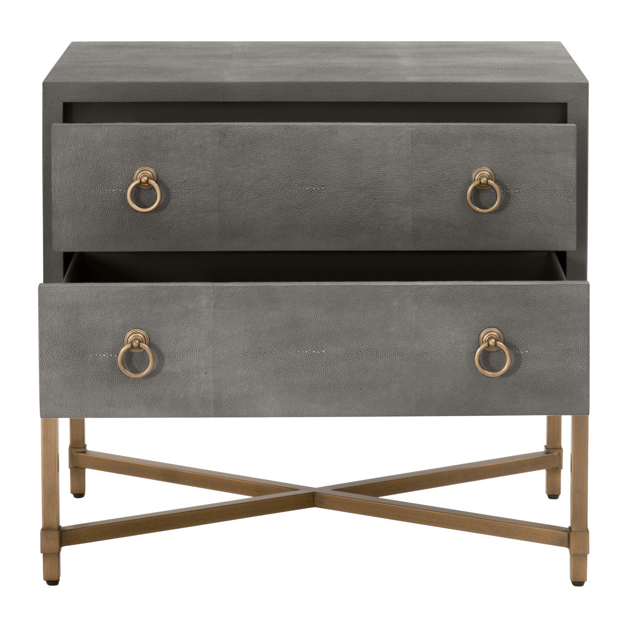 Strand Shagreen 2-Drawer Nightstand, by Essentials for Living, 32" width x 30" height x 19" depth View 2