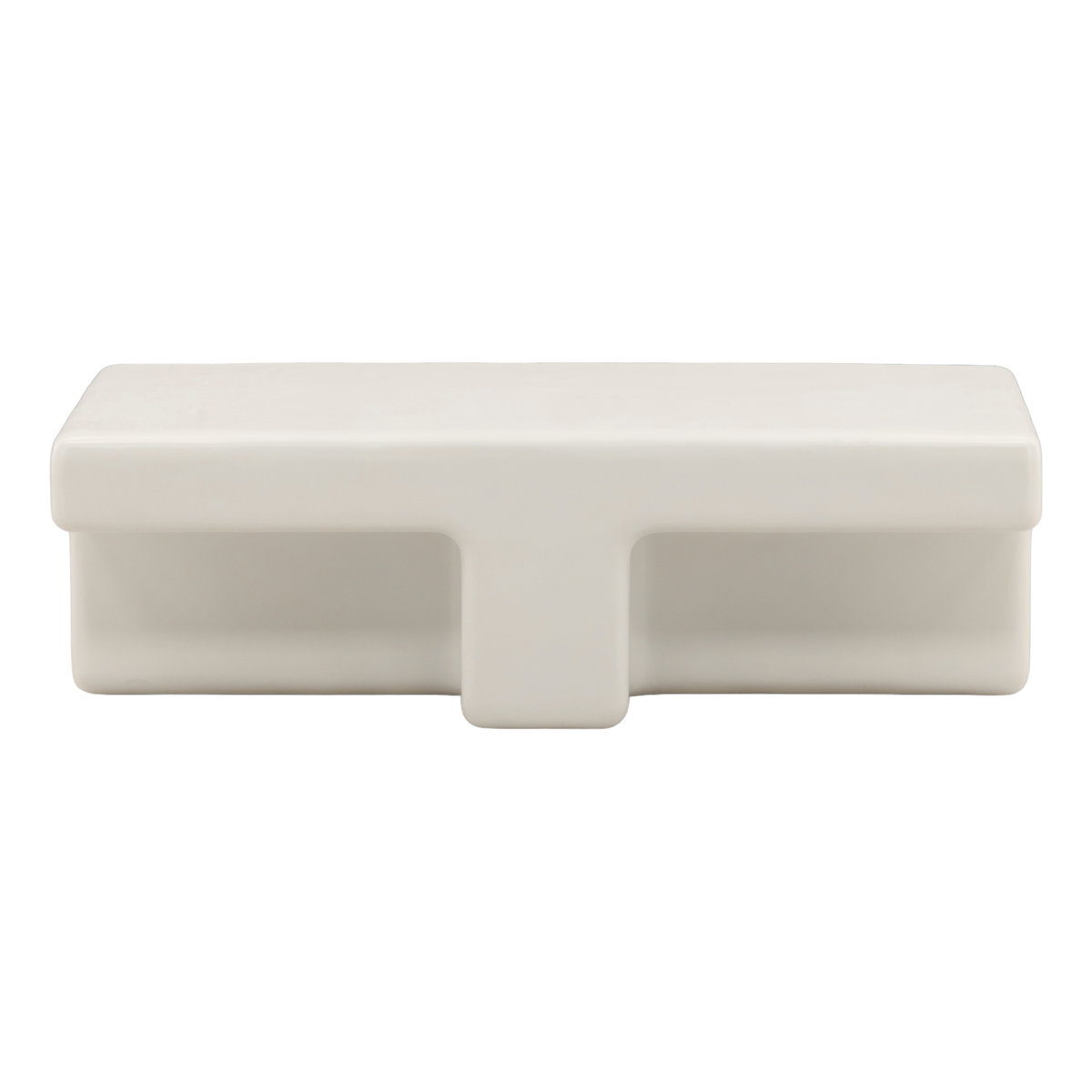 Teo Outdoor Coffee Table White, by Dovetail, 48" width x 15" height x 24" depth View 2