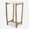 Affinity White Marble Accent Table, Side & End Table by Uttermost, 12.5" width x 22" height x 11" depth thumbnail 1