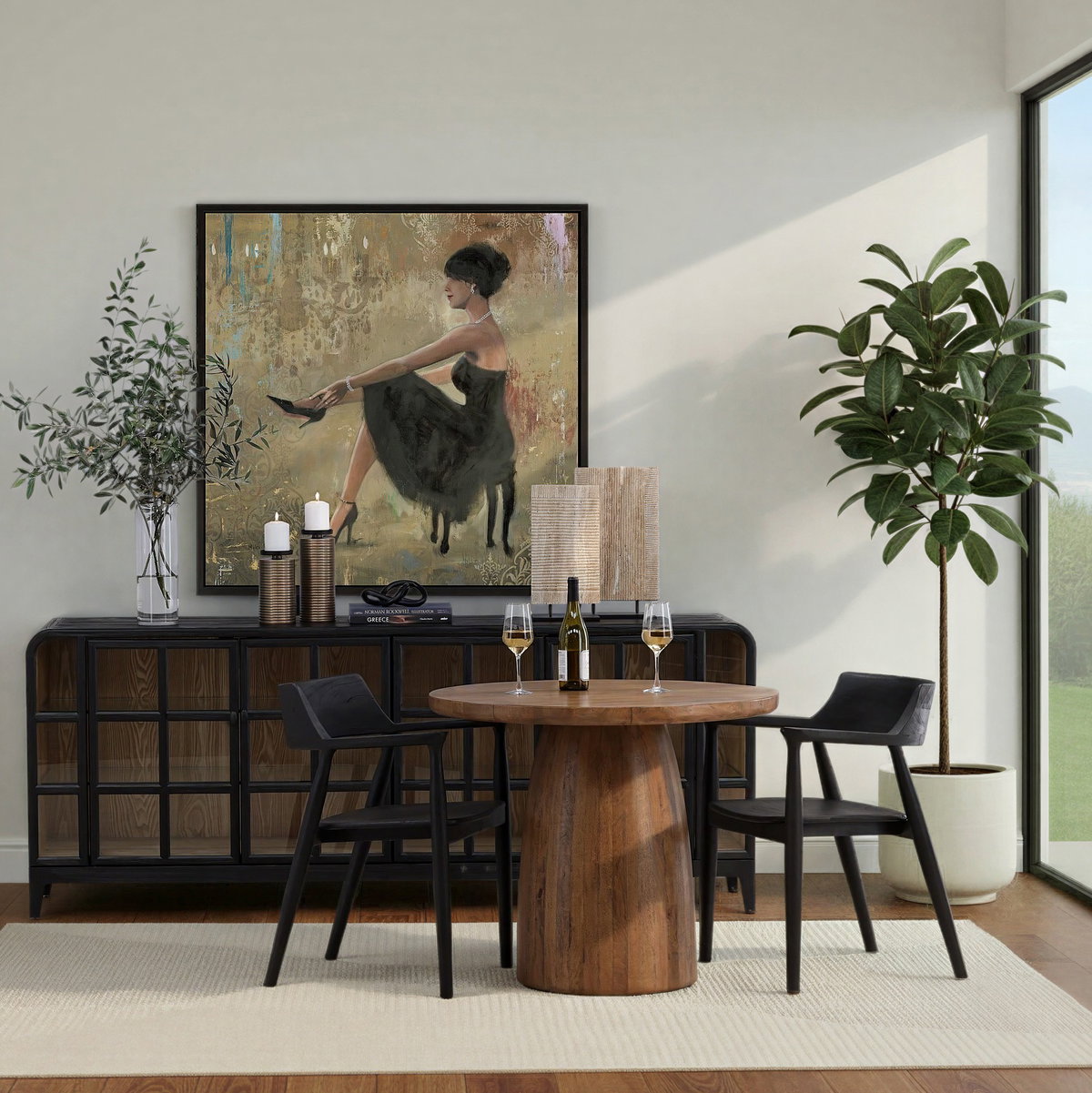 Armstrong Bistro Table Natural, Dining Table by Dovetail, 36" width x 30" height x 36" diameter x 36" depth View 4