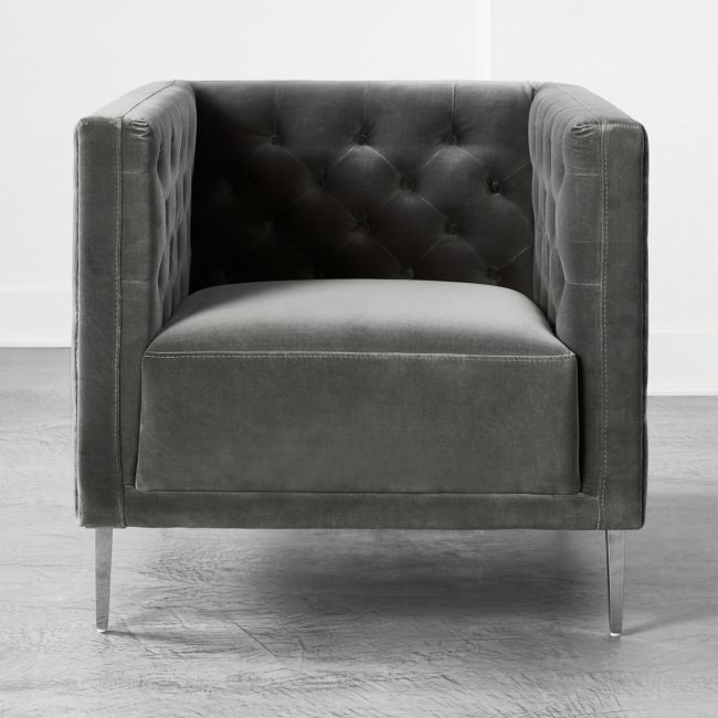 Online Designer Other Savile Storm Velvet Chair