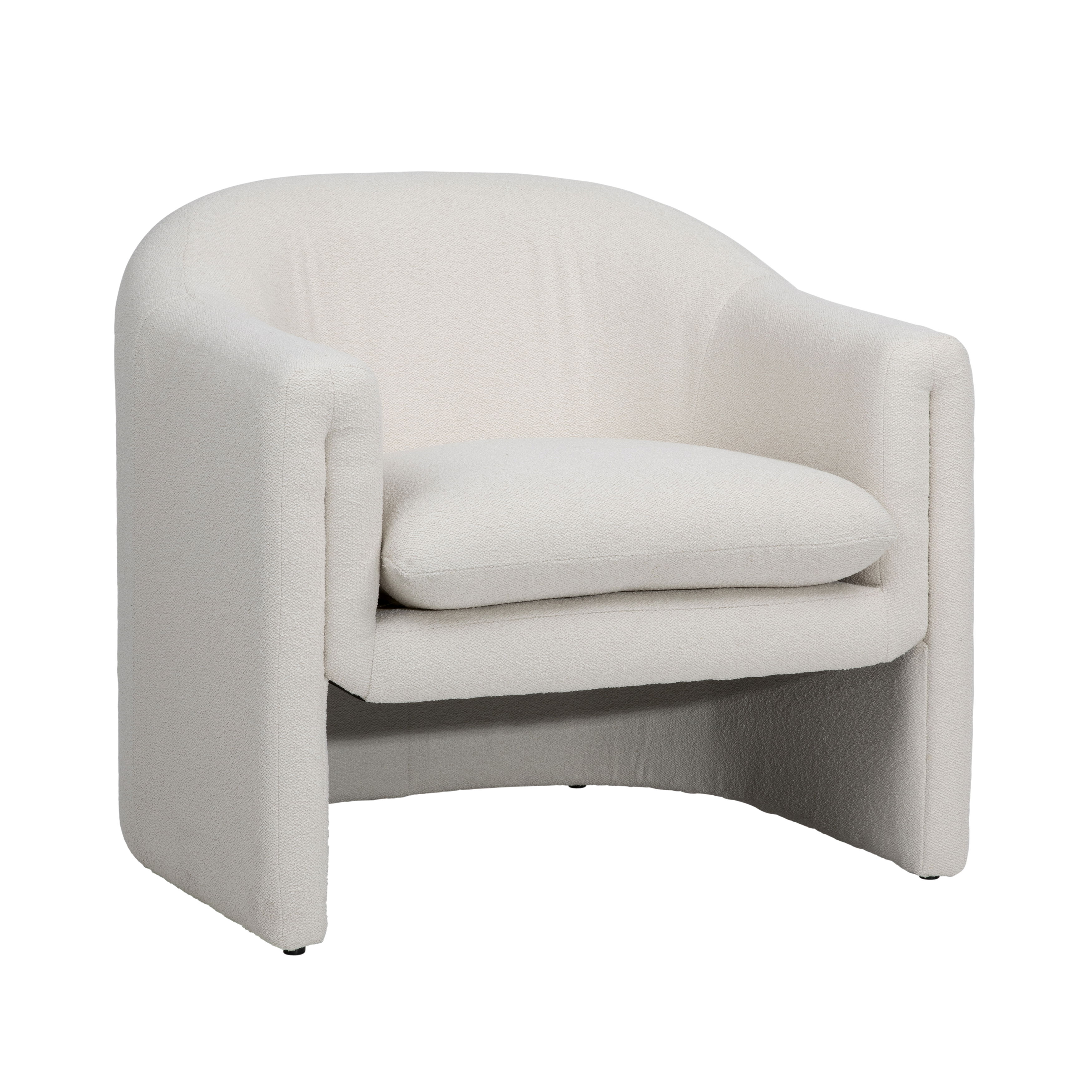 Alda Occasional Chair Cream, Accent Chair by Dovetail, 33" width x 31.1" height x 30.95" depth View 1