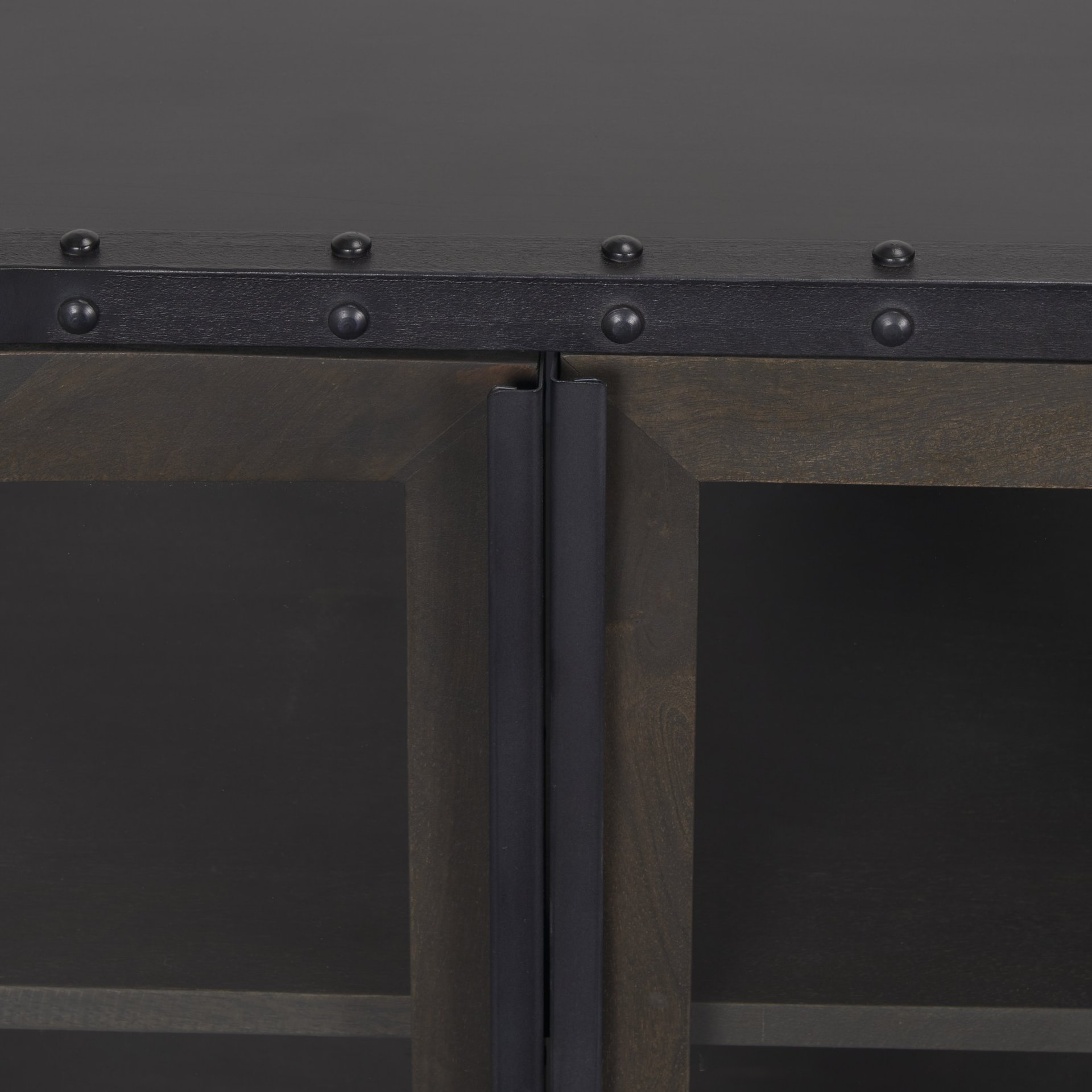 Gehry I 62.3x16.5 Black Metal Frame with Wood Accent 4 Cabinet Door Two Drawer Sideboard, Sideboards & Buffet by Mercana, 62.25" length x 16.5" width x 33.25" height View 9