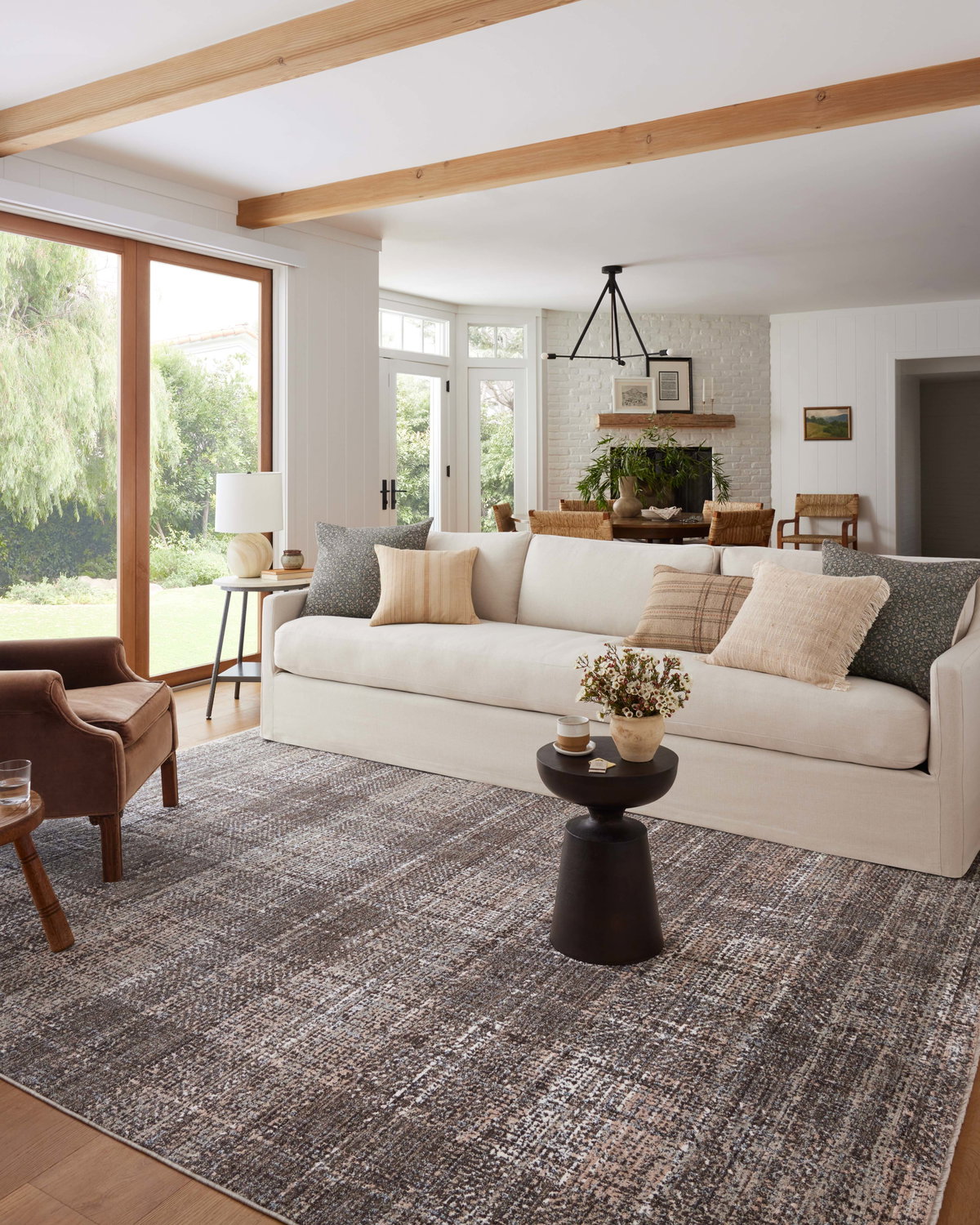 Angela Rose x Loloi Ember Rug, 1'6" length x 1'6" width View 2
