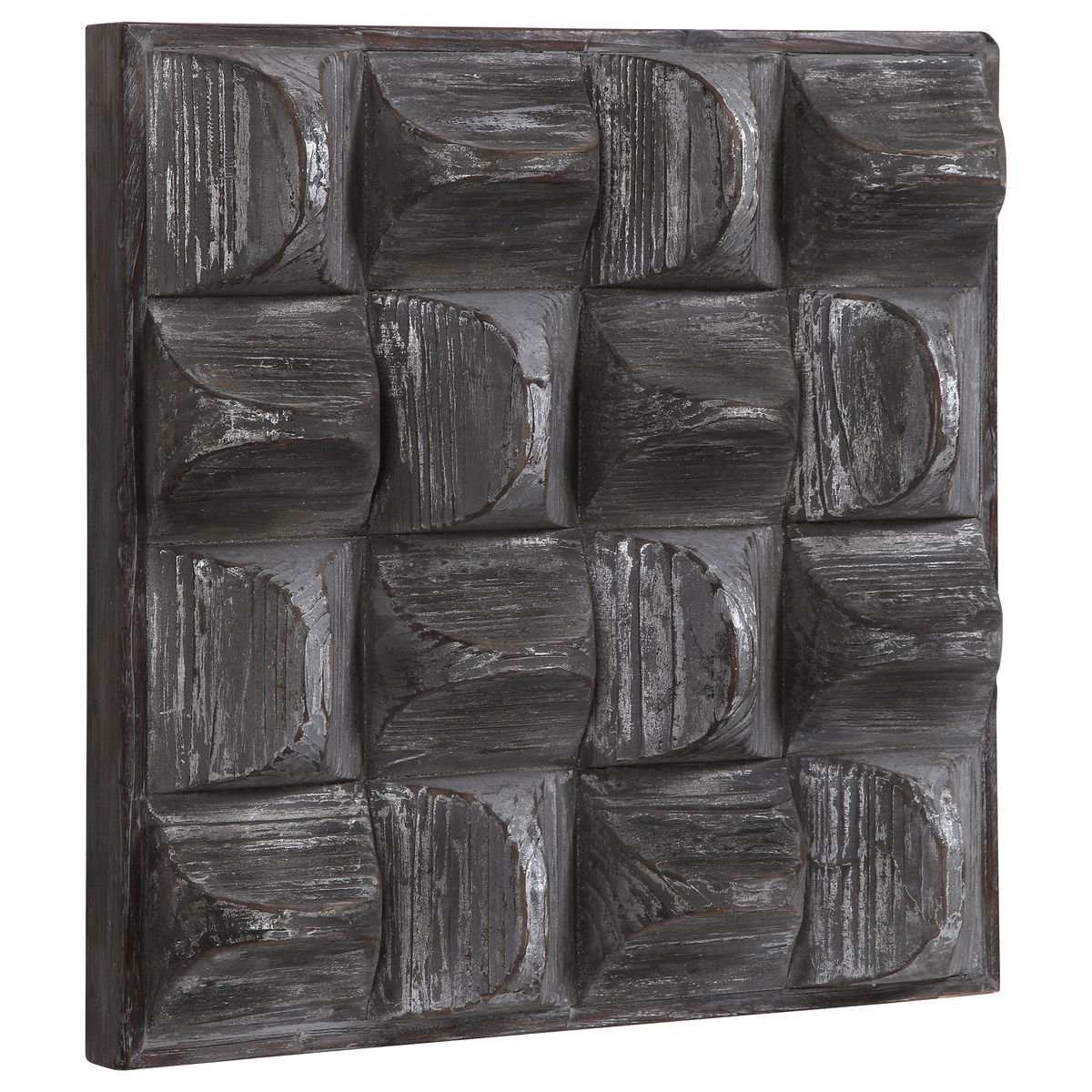 Pickford Wood Wall Decor, Sculptural Wall Art by Uttermost, 20.12" width x 20.12" height x 4.5" depth View 8