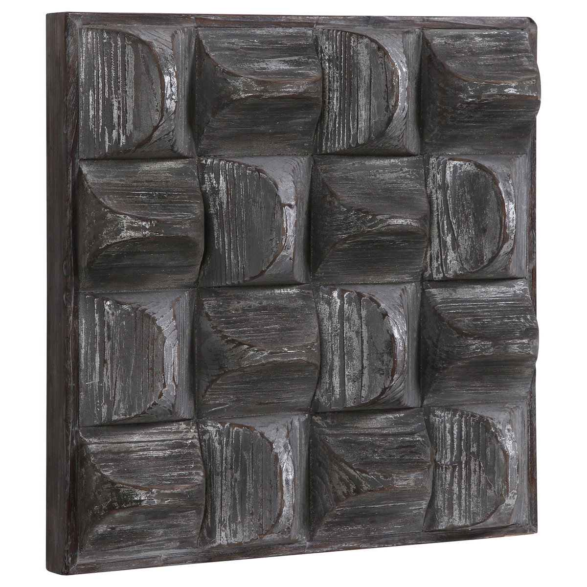 Pickford Wood Wall Decor, Sculptural Wall Art by Uttermost, 20.12" width x 20.12" height x 4.5" depth View 8