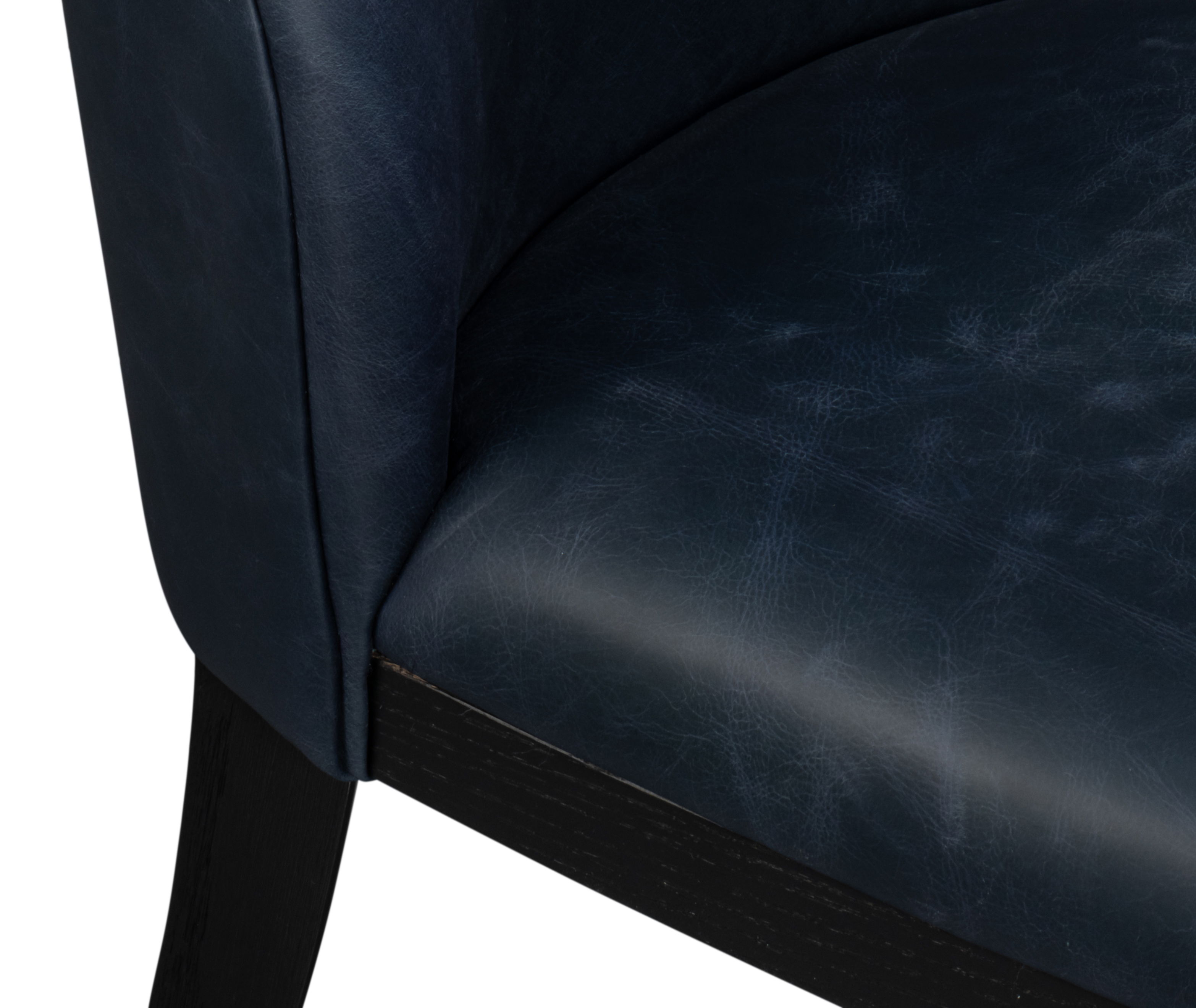 Jefferson Distilled Leather Dining Chair, Seating by Sarreid, 20" length x 25" width x 36" height View 6