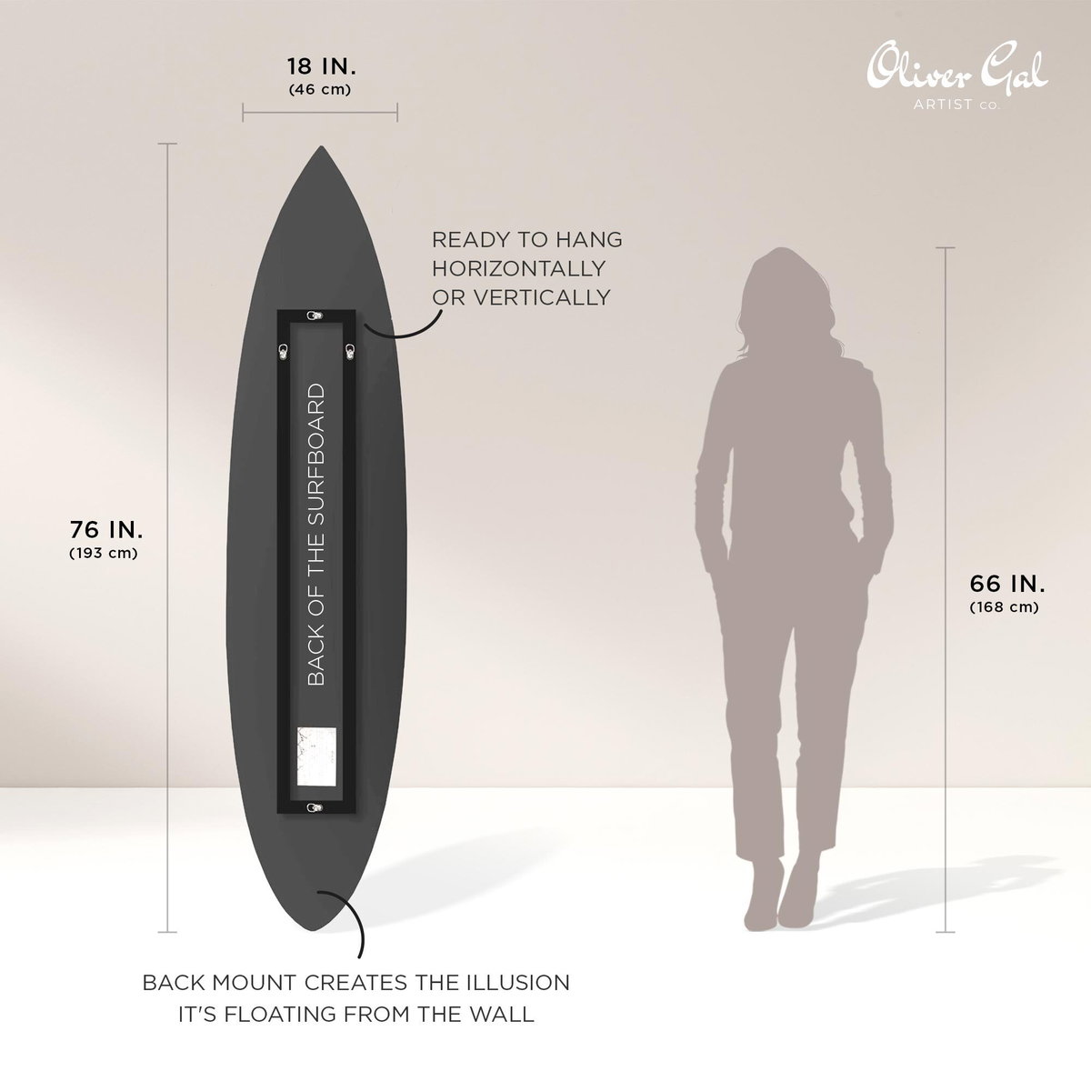 Royal Shopping in Italy - Decorative Acrylic Surfboard (No Embellishment), Art by Oliver Gal,  76x18 View 5