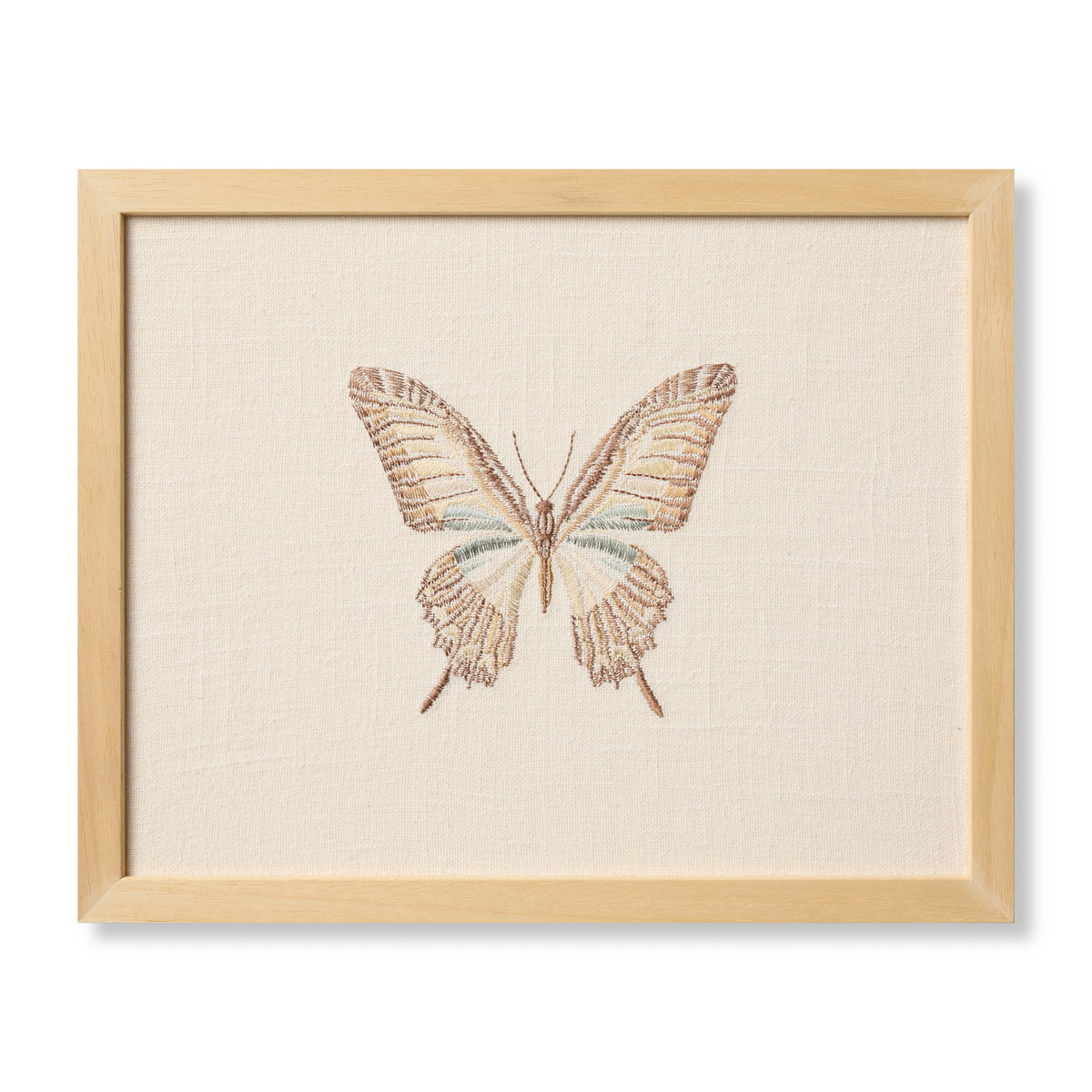 Loloi Butterfly Beige Wall Art, Wall Hanging, 12" length x 15" width View 1