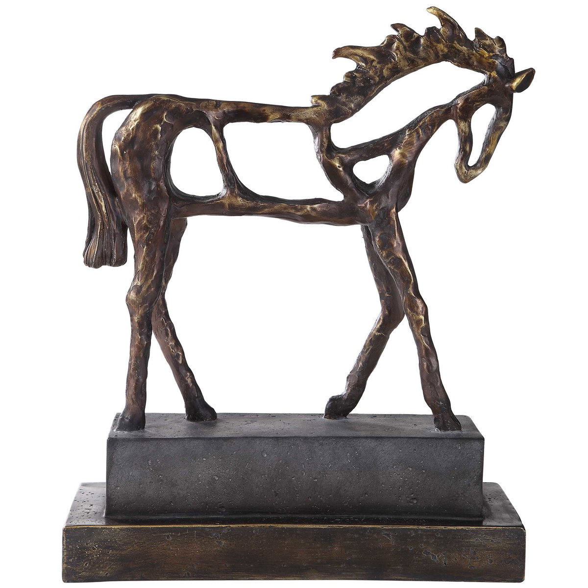 Titan Horse Sculpture, Figurines & Statue by Uttermost, 13.5" width x 16.5" height x 5.37" depth View 4