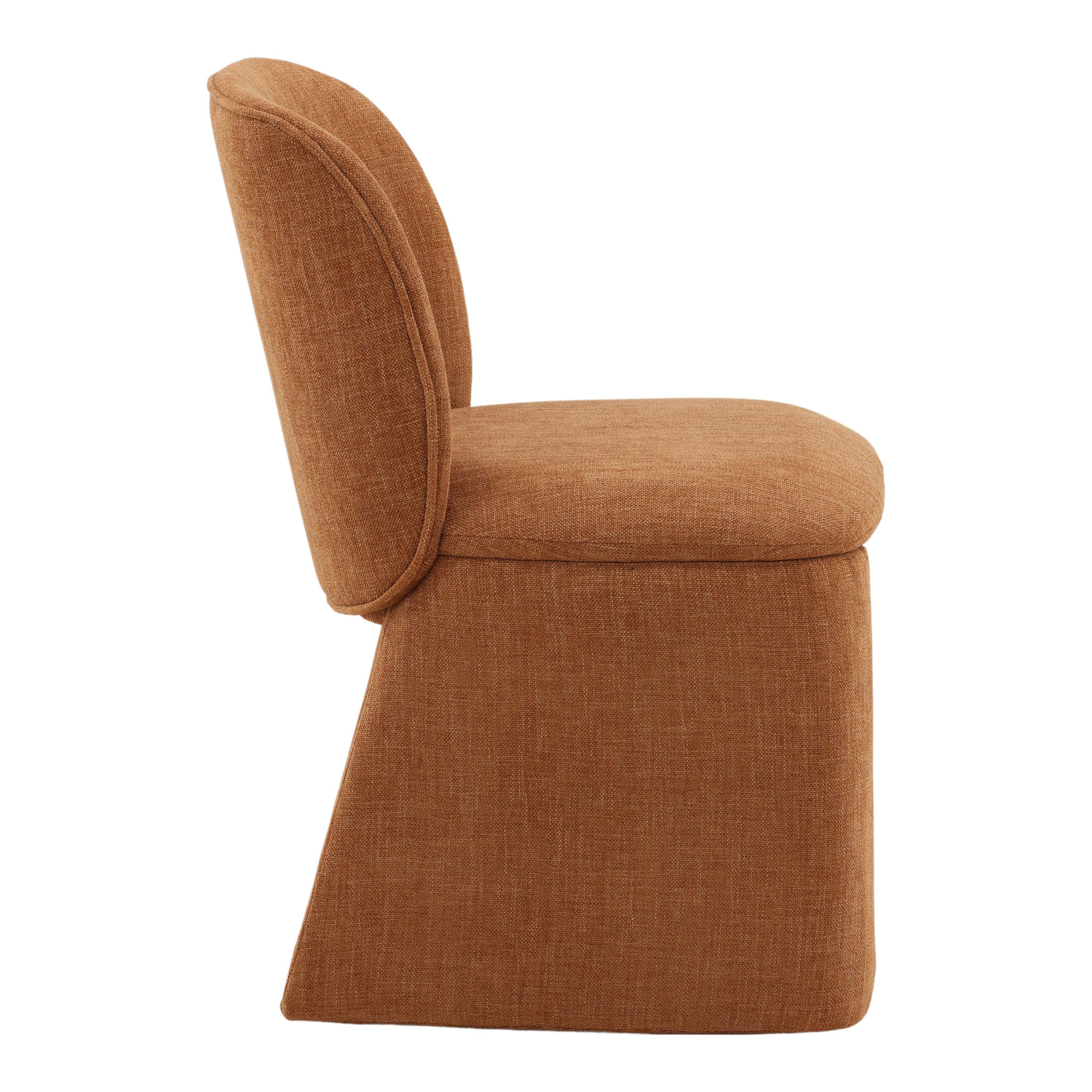Kurt Dining Chair Terracotta, by Dovetail, 21" width x 32.25" height x 23.5" depth View 3
