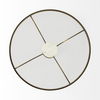 Jacinta 36' Round Glass Top Metal and Marble Pedestal Coffee Table thumbnail 4