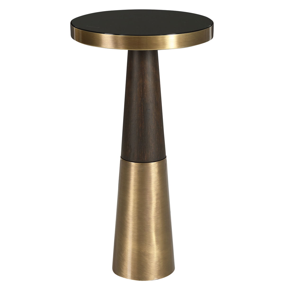 Fortier Black Accent Table, Side & End Table by Uttermost, 12" width x 22" height x 12" depth View 1