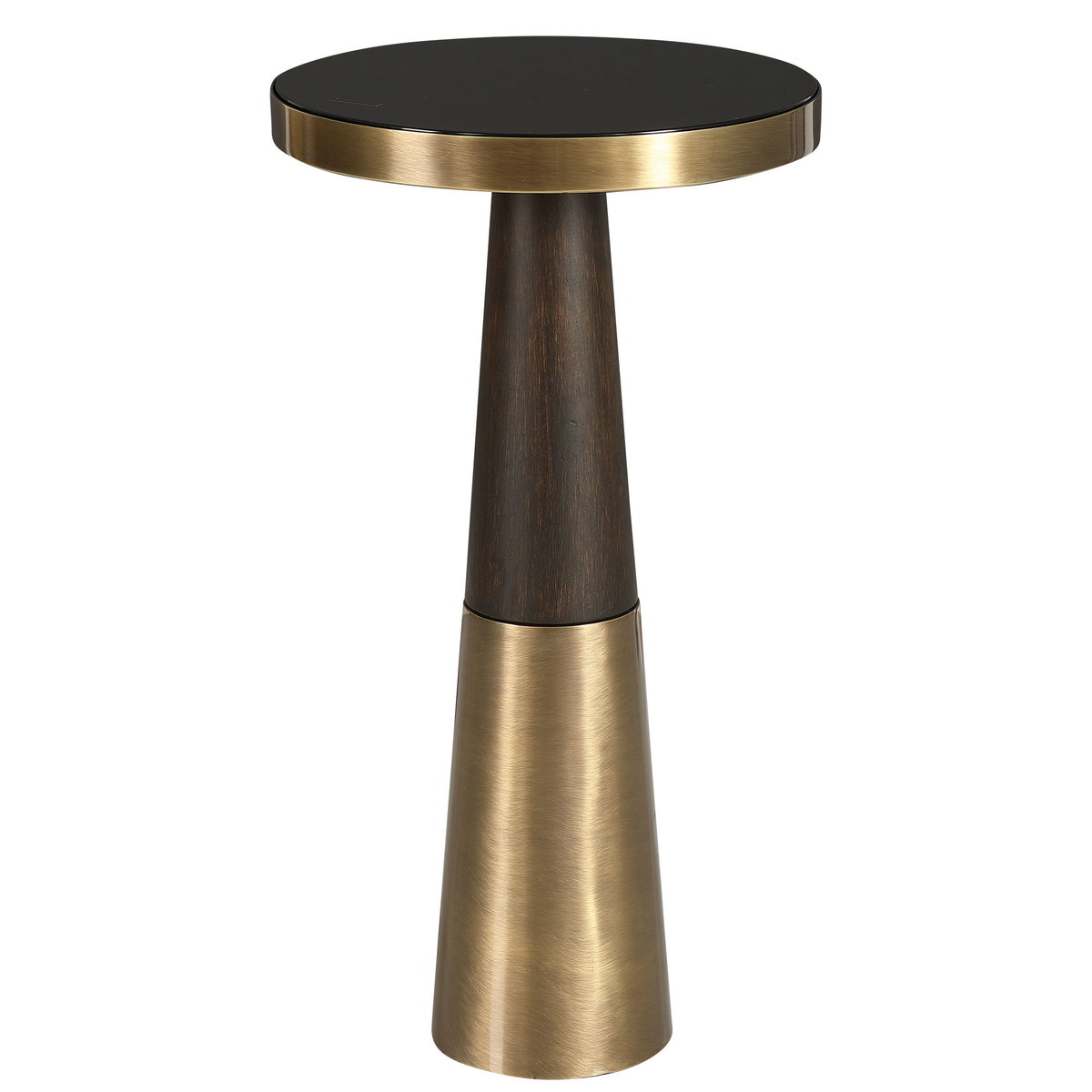 Fortier Black Accent Table, Side & End Table by Uttermost, 12" width x 22" height x 12" depth View 1