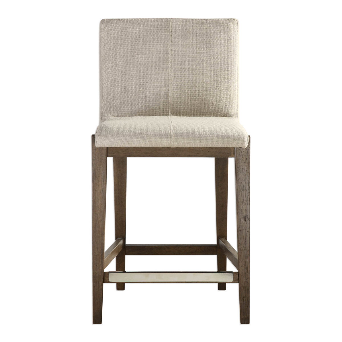 Klemens Linen Counter Stool, Furniture by Uttermost, 20" width x 38.5" height x 23" depth View 4