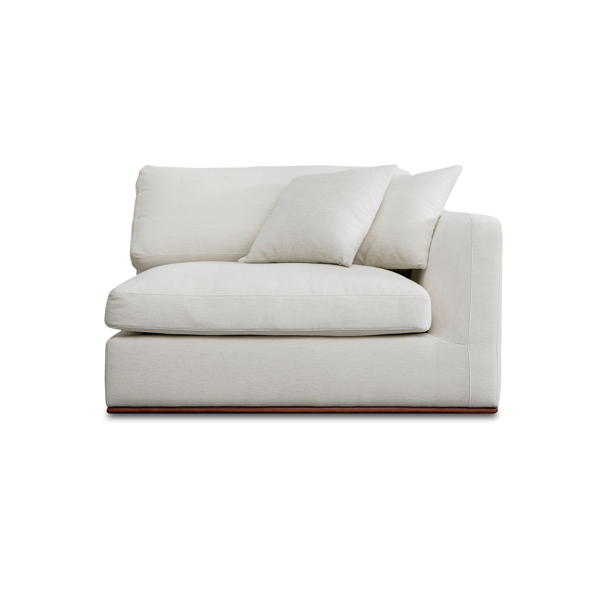 Rue Right Arm Facing Chair Off White, Sectional Sofa by Moe's Home, 47.6" width x 23.6" height x 41" depth View 1