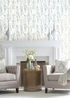 Willow Branches White & Blue Wallpaper thumbnail 2
