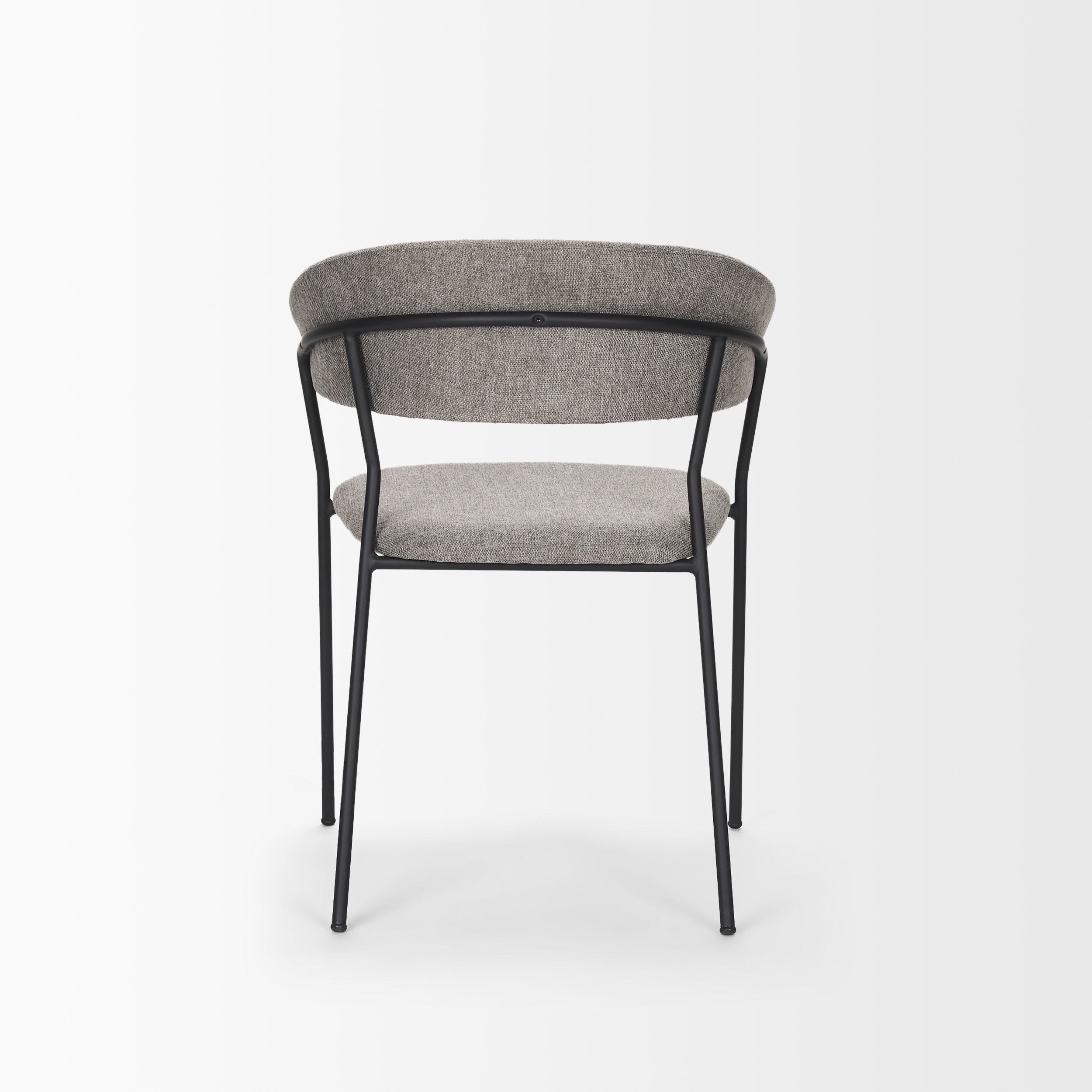Carolyn Dining Chair with Gray Fabric & Matte Black Metal large image 