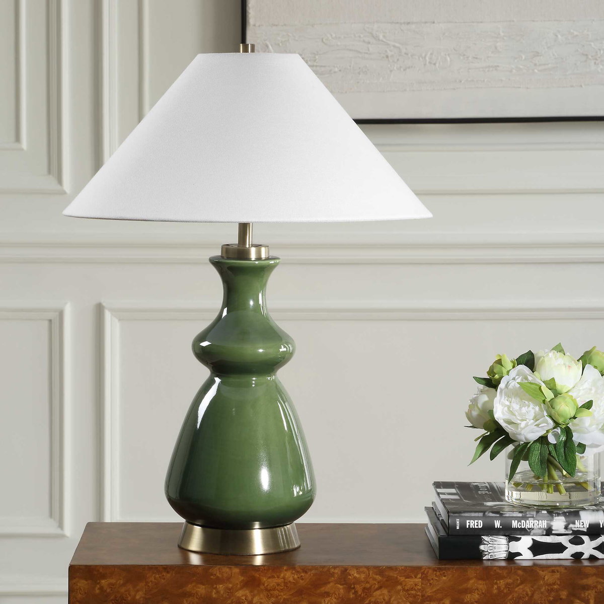 Green Thumb Table Lamp, by Uttermost, 18.5" width x 27.5" height x 18.5" depth View 3