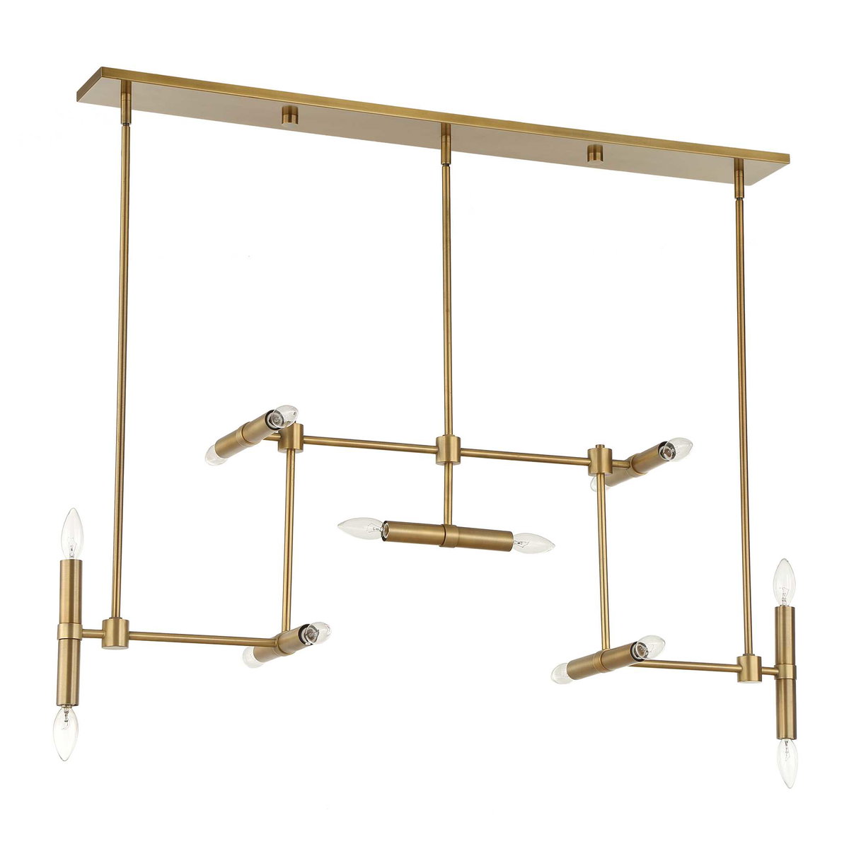 Cadre 14 Light Modern Linear Pendant, by Uttermost, 46" width x 19" height x 8" depth View 3