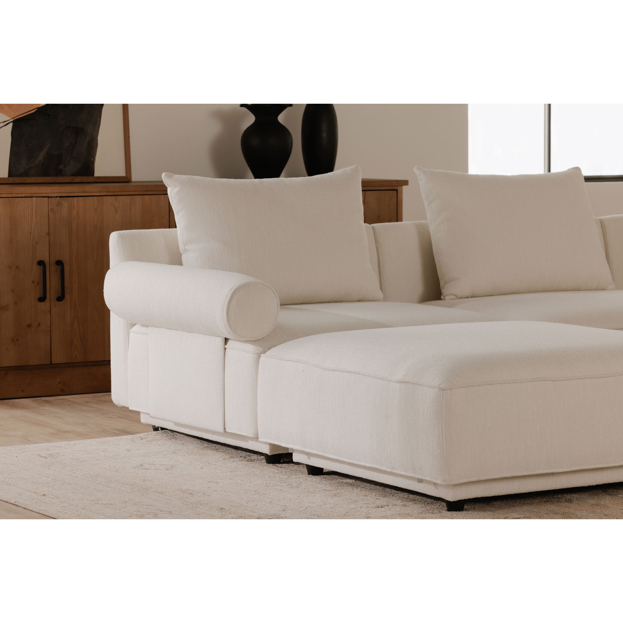 Rosello Ottoman White large image 