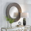 PORTSIDE ROUND MIRROR, GRAY, by Uttermost, 39.75" width x 39.75" height x 3" depth thumbnail 4
