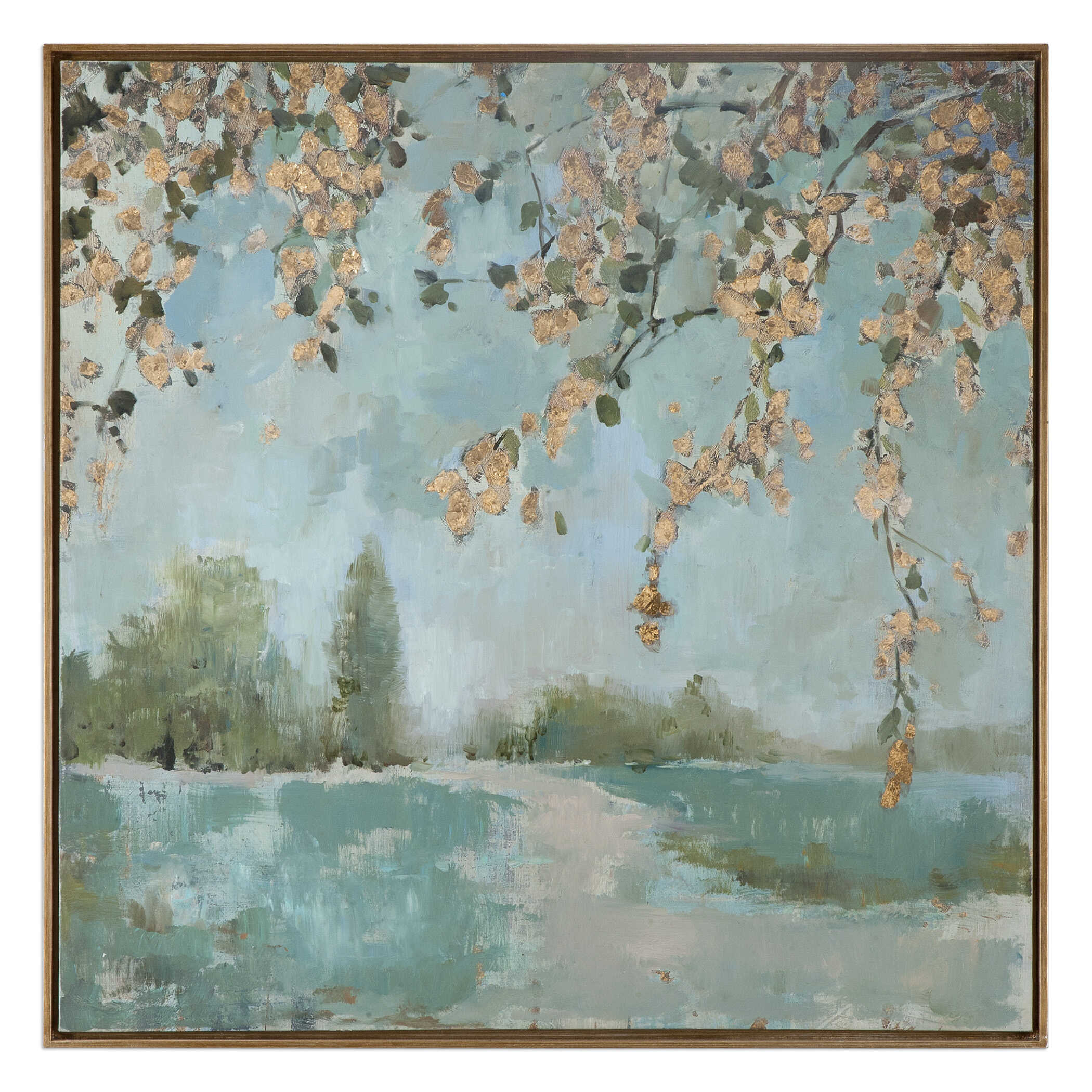 Peaceful Landscape Art, Painting by Uttermost, 36.6" width x 36.6" height x 1.5" depth View 1