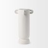 Dylan Tall Textured Off White with Handles Ceramic Vase, by Mercana, 8.5" length x 8.5" width x 16" height thumbnail 6