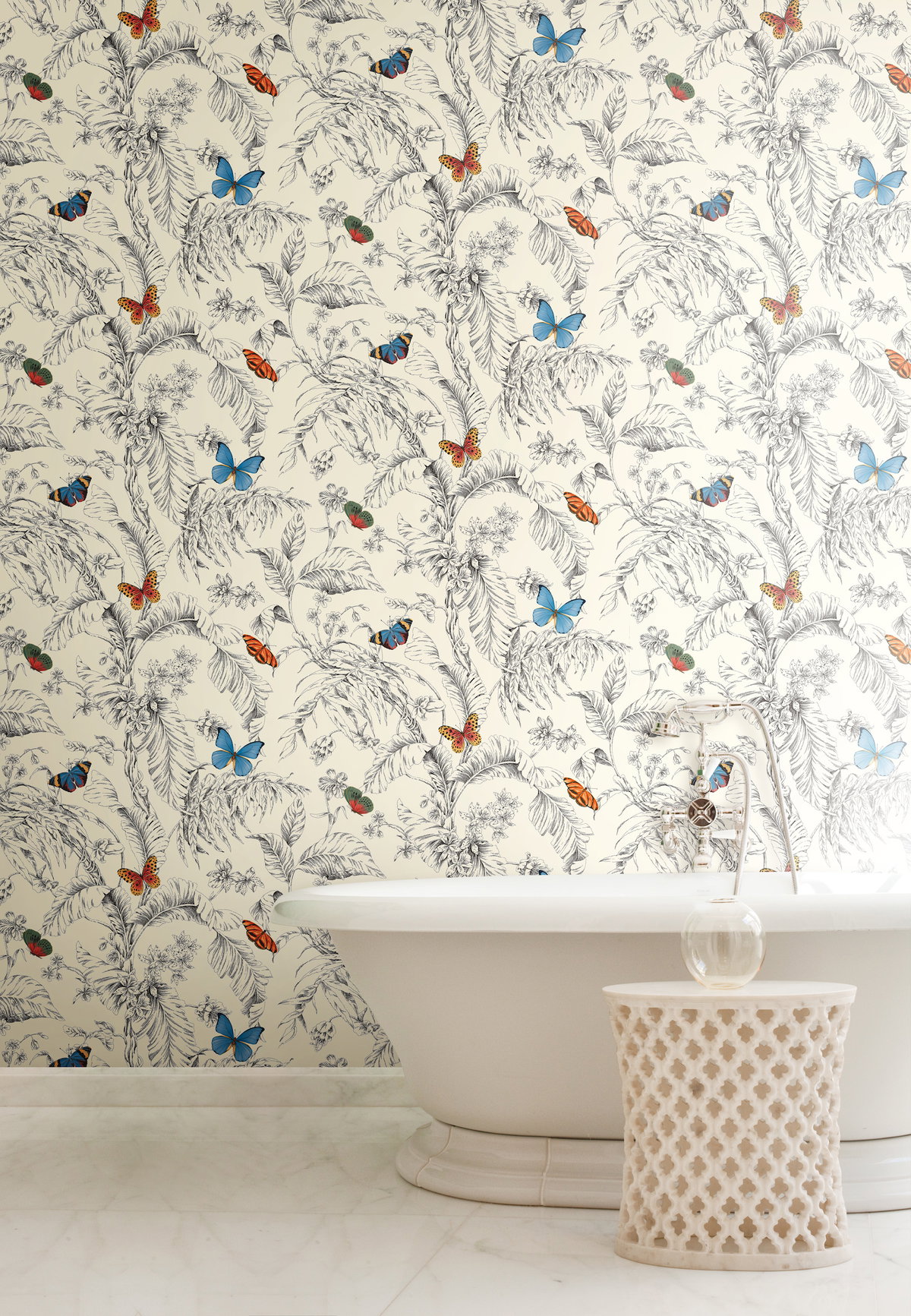 Papillon Primary Wallpaper, by York Wall, 27' length x 2'3" width x 0.02" depth View 7
