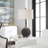 Arnav Textured Black Lamp, Table Lamp by Uttermost, 17" width x 32" height x 17" depth thumbnail 2