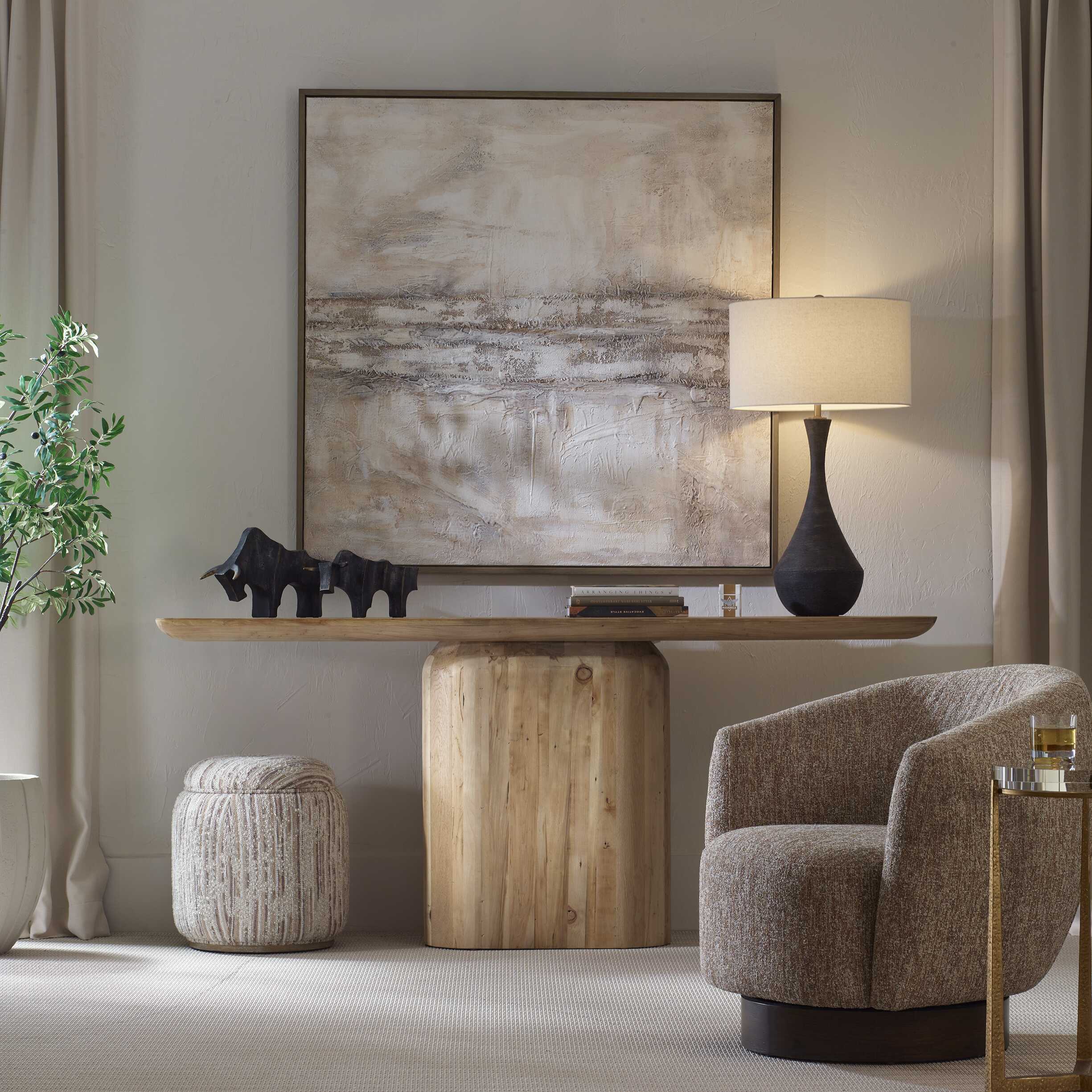 Helston Dark Charcoal Table Lamp, by Uttermost, 19" width x 34" height x 19" depth View 5