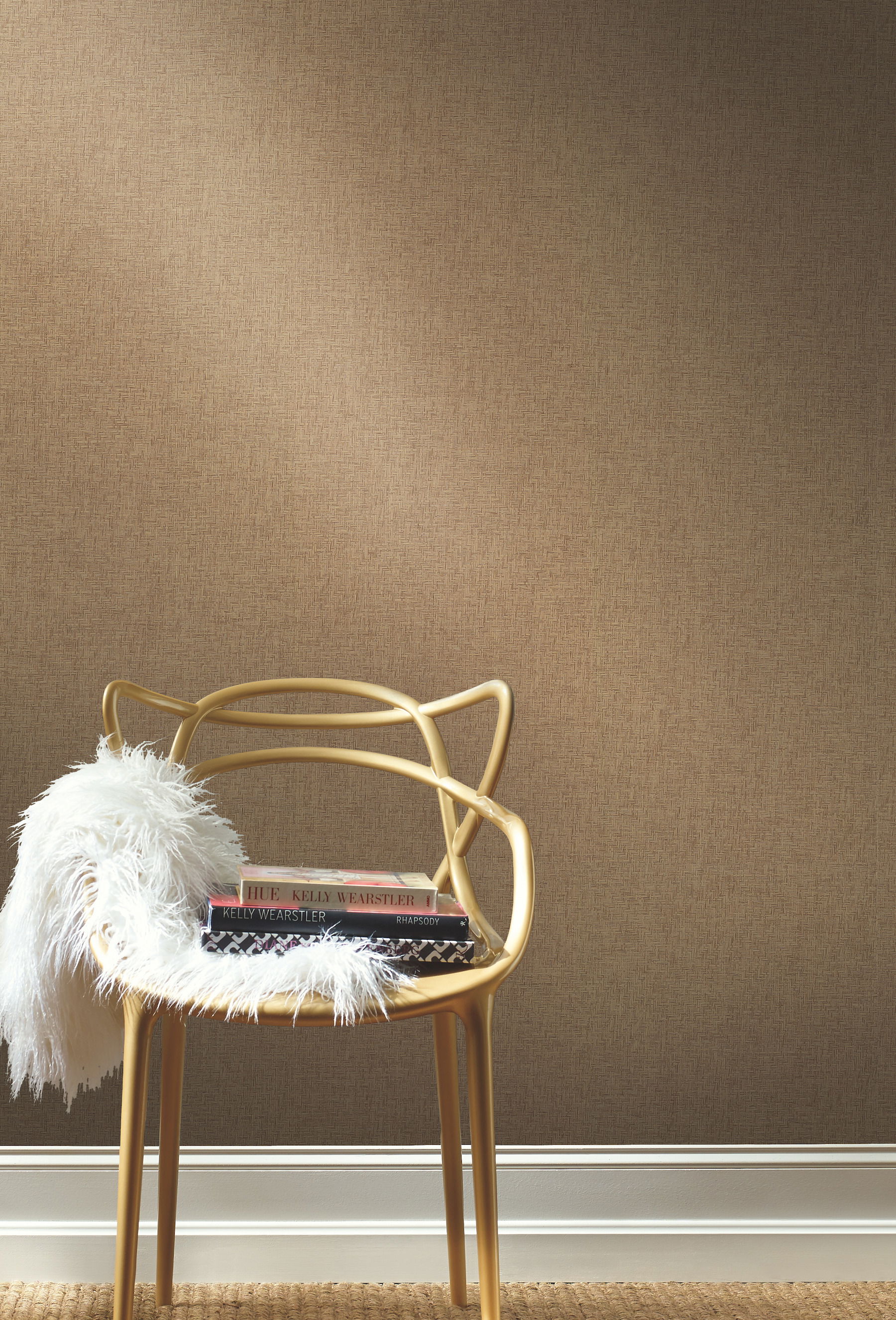 Interlocking Weave Sisal Grasscloth Brown Wallpaper, by York Wall, 24' length x 3' width x 0.02" depth View 2