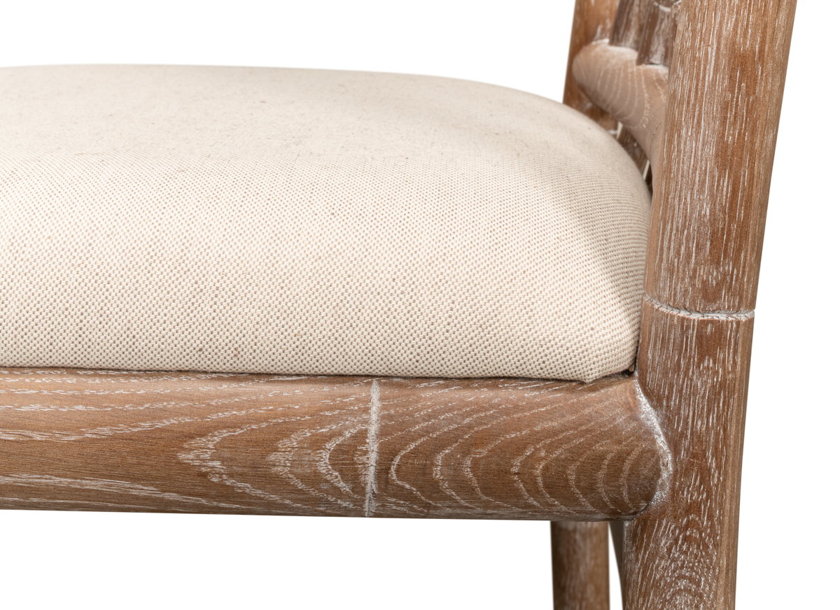 Brighton Bamboo Side Chair, by Sarreid, 1'10" length x 1'5" width x 3'3" height View 7
