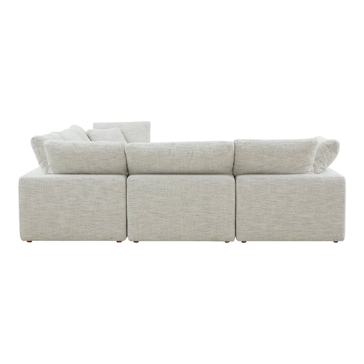 Terra Condo Classic L-shaped Modular Sectional Coastside Sand, Sectional Sofa by Moe's Home, 114" width x 32" height x 114" depth View 4