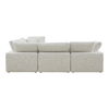 Terra Condo Classic L-shaped Modular Sectional Coastside Sand, Sectional Sofa by Moe's Home, 114" width x 32" height x 114" depth thumbnail 4