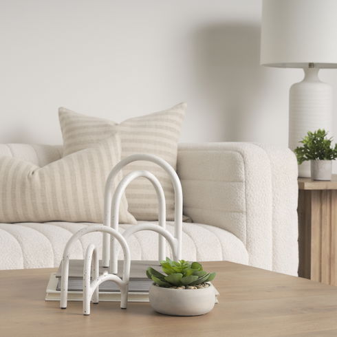 Springe White & Gray Speckled Arch Decorative Object (Set of 2)