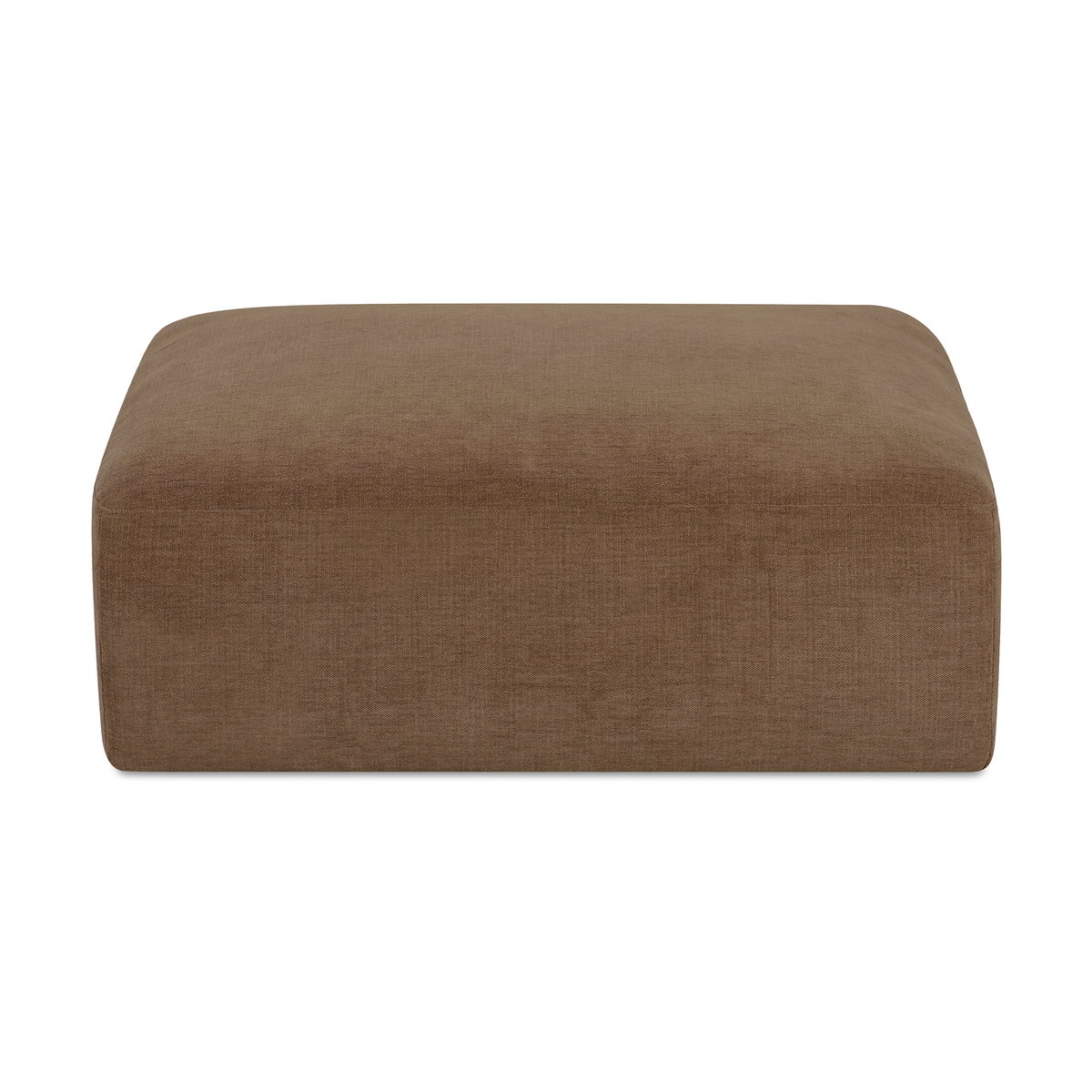 Matina Ottoman Taupe, by Moe's Home, 40.9" width x 17.3" height x 40.9" depth View 1